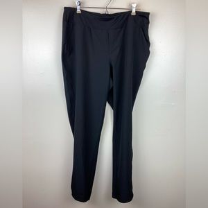 Te Yerde Womens Travel Pants, Polyester/Spandex, Stretch, Pockets, Black, XL